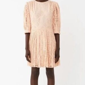 See By Chloe Pink Perforated Mini dress